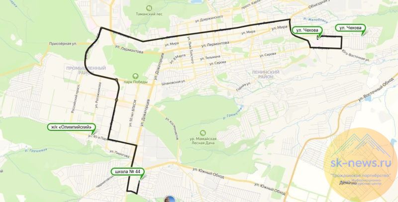 На маршрут 21м в Ставрополе выйдут 20 автобусов между школой №44 и улицей Чехова